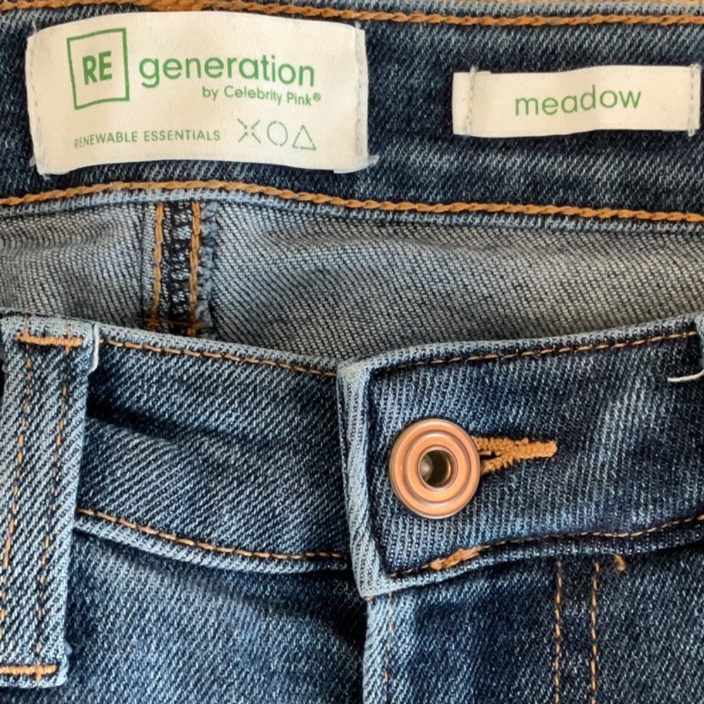 RE GENERATION Distressed Meadow Skinny Ankle Length Blue Jeans * 3/26 - Picture 6 of 8